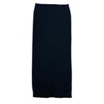 Skatie Black Ribbed Midi Skirt Stretch Bodycon Minimalist Casual Womens Medium Photo 2