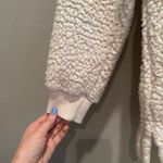 Aerie  Cream Fleece Quarter Zip Sweatshirt Size Medium Photo 4