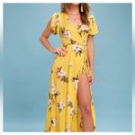 Lulus  Heart of Marigold Floral Wrap Maxi Dress Large Photo 8