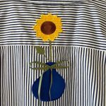 The Quacker Factory Women’s Embroidered Floral Striped Office M #2332 Blue Size M Photo 9