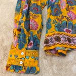 Farm Rio  NWT yellow mica short sleeve collared blouse women’s size large Photo 7