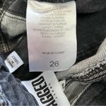 The Ragged Priest Vertical Frayed Black & Gray High Waisted Mom Jeans Size 26 Photo 12