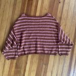 Free People Bardot Striped Oversized Sweater in Cedar Flower Size XXS Photo 3