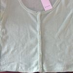 Elodie  Light Green Button Down Shirt Photo 5