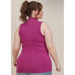 Torrid 3 Foxy Sleeveless Mock Neck Zip Up Tank Top Pink 3x 22 24 Photo 1