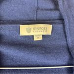 Kinross Cashmere women's medium blue knit sweater cardigan vest Photo 2