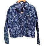 Wild Honey Womens Camo Denim Jacket Size S Blue Gray Trucker Style Photo 0