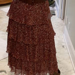 Antonio Melani  Floral Tiered Maxi Skirt with Belt Size 12 Photo 0