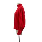 Oscar de la Renta Vintage Sport Red Blouse Top Puff Sleeve Mock Neck Size 6 Photo 4