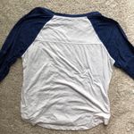 American Eagle blue&white 3/4 arm length baseball style Outfitters shirt, size L Photo 2