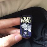 Free People Vintage Black Blue Plaid Flannel Edgy Grunge Halter V Neck Tank Top Photo 7