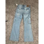 American Eagle NWT Aéropostale Mid Rise Flare Utility Y2K Crago Jeans Light Wash Women’s 00S Photo 2