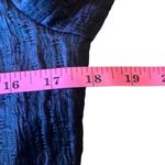 Due Per Due Purple Black Textured Fitted High Neck Zip Up Cropped Blazer Small Photo 7