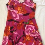 Anthropologie $248  Trina Turk Tropicale Rachelle Mini Dress Silk Pink Orange Ruffle Peplum Photo 1