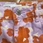 ZARA Shorts Womens US 6 Purple Orange Poppy Floral 90s High Rise Raw Hem Photo 15
