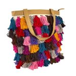 Noonday Collection Tote La Gloria Tassel Leather Handbag Purse Bohemian NWOT Photo 12