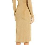 Good American  NWT Gold Shimmer Wrap Midi Dress Size 1 Photo 1