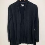 Liz Lange Black Maternity Open Front Belted Cardigan, S Photo 1