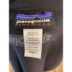 Patagonia S Black Women's Micro Synchilla Logo Jacket Gorpcore Photo 4