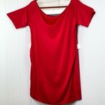 Red Short Sleeve Dress/Top with Ruched Sides Size undefined Photo 0