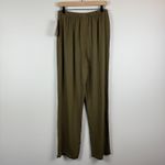 I.V.Y Pants Women L Oregano Drawstring Bohemian Straight Leg Trousers Lagen NWT Green Size L Photo 1