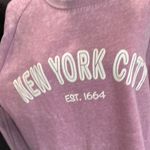 White and Purple Oversized Long Sleeve Sweatshirt Size M Photo 6