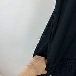 J.Crew  Ruffle Sleeve Mini Shirt Dress Cotton Pockets Classic Black US 2 NWT Photo 8