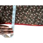 Laura Ashley 100% Silk Floral Print Scarf With Red Trim 22" X 22" Photo 5