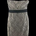 Mystic  ivory lace black satin tube dress Women’s Juniors Size S New With Tags Photo 1