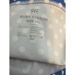 Brand New Ruby Ribbon Women's Size 3XL Riviera Swim Briefs Bottoms Blue White Photo 3