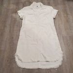 7 For All Mankind White Denim Fringed Dress Size XS Photo 0