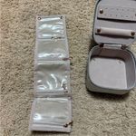 Gray Velvet Jewelry Box with Gold Zipper Photo 2