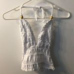 Solid White Beach Top Size M Photo 0