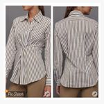 Carbon38 Twisted Tunic Shirt Striped Size XS Photo 1