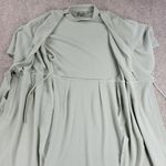 ASOS  Womens Dress 4 Mint Green Textured Wrap V Neck Plunge Kimono Tie Waist Photo 7