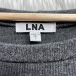 LNA  elbow cut out gray long sleeve sweater shirt Photo 3