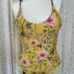 Lucky Brand Halter Floral Solid Reversible Cruisin Coronado One Piece Swimsuit S Photo 5