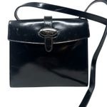 Furla Vintage Shoulder Bag Purse PVC Vinyl Silver Buckle Black Photo 1