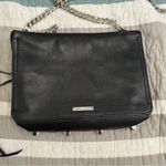 Rebecca Minkoff  Regan Black Crossbody Purse Pebbled Leather Silver Chain Photo 7