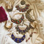 Free People Rare Handcrafted Indian Jewelry Set Photo 5