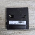 Ann Taylor NWT Bamboo Silver Hoop Earrings | Anna Taylor Hoop Earring Photo 2