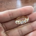 Ettika 
Statement Cubic Zirconia Cluster 18K Gold Plated Ring Photo 4