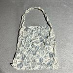 Free People Blue Grey Cream Paisley Boho Print Tote Bag EUC Photo 0