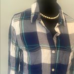 SO Blue and White Plaid Button-Up Shirt large like new Photo 1