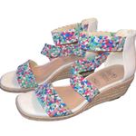 Impo  Stretch Women’s Wedge Sandal Size 11 Multi Color Memory Foam Ankle Zip Photo 1