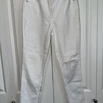 Madewell Jeans Women's Size 30 White Denim Flat Front 10" High Rise Skinny Photo 0