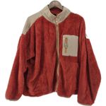 J. Crew Womens Fleece Full Zip Jacket XXL Orange Tan Sherpa Superplush Soft Size undefined Photo 0