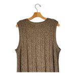 Current Air Anthropologie Dress Women XL Brown Cable Knit Midi Sweater Dress Photo 4