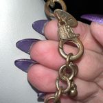 NY Designs Green Stone and Stressed‎ Silver Gold Statement Necklace Photo 5