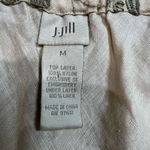 J.Jill 90s Y2K Beige Floral Embroidered Linen Mesh Skirt Sz M Photo 2